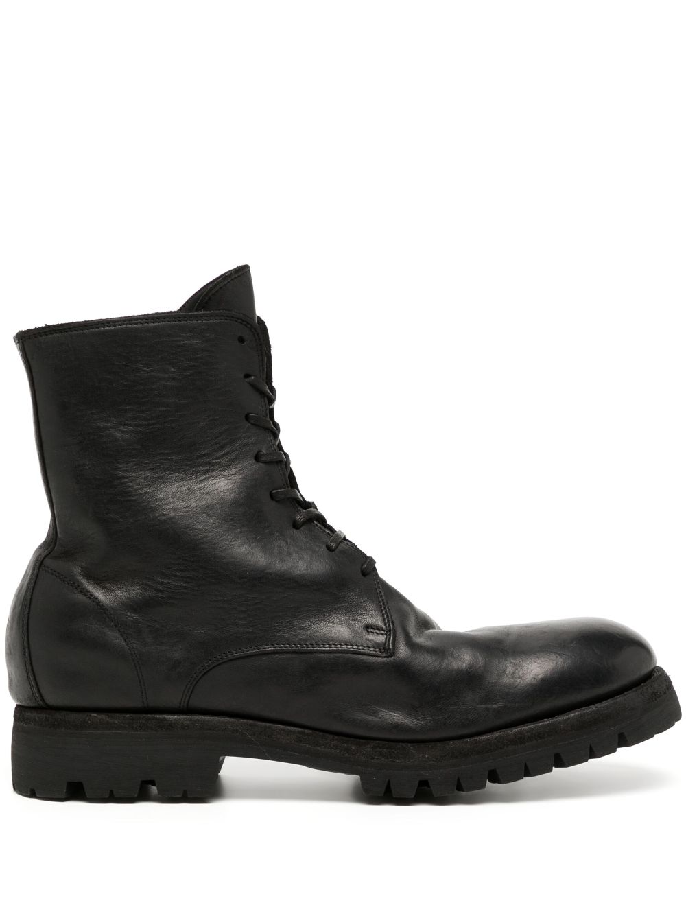 Guidi lace-up leather boots - Black