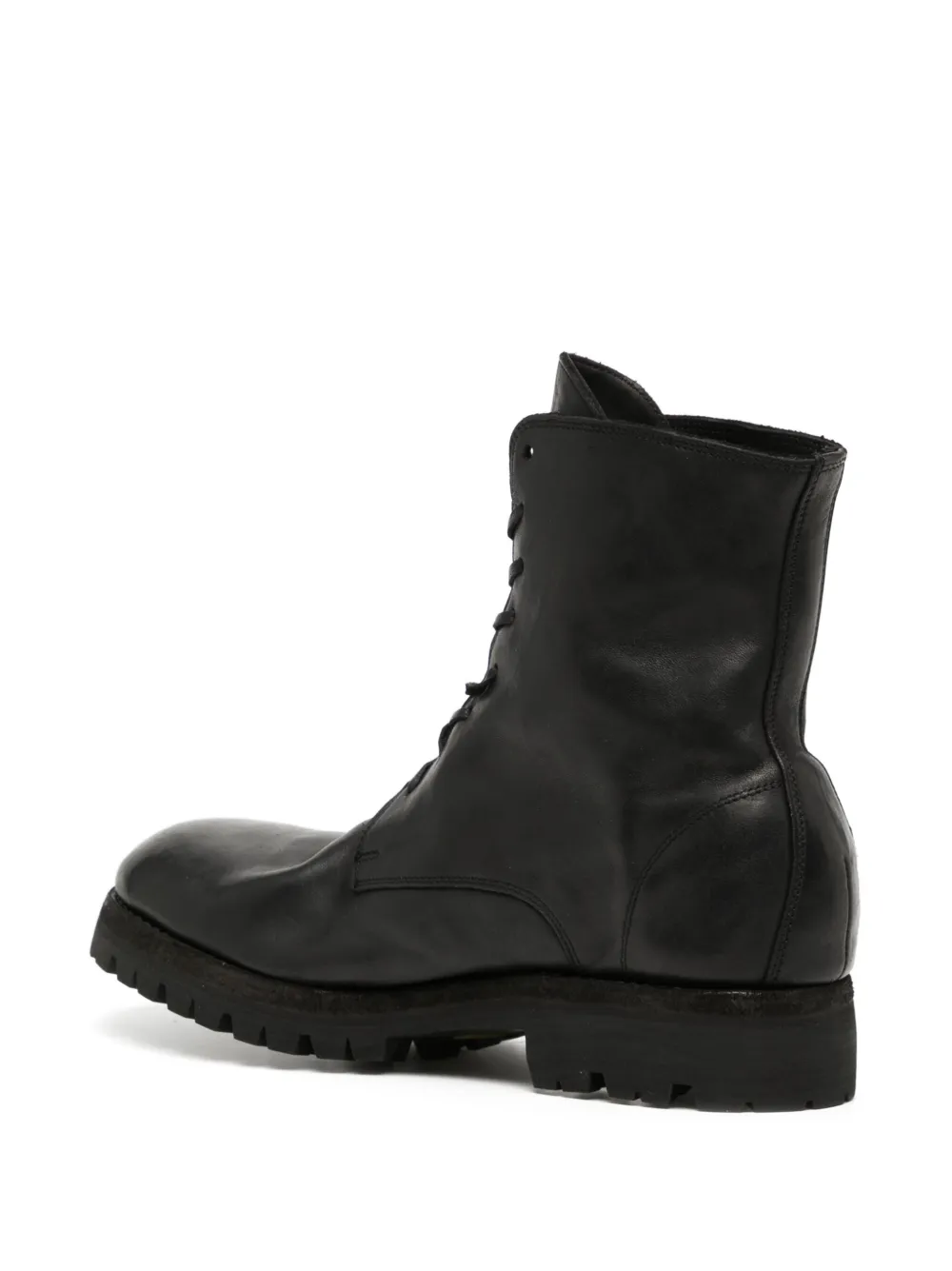  Guidi Lace-up Leather Boots - Black 