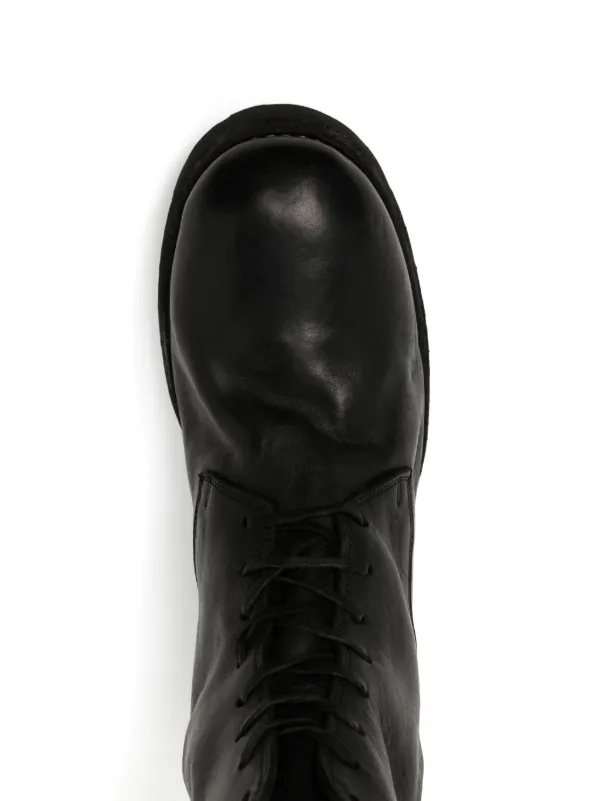 GUIDI スエード レースアップシューズ ブラック Guidi レースアップ レザーブーツ | ブラック | FARFETCH JP