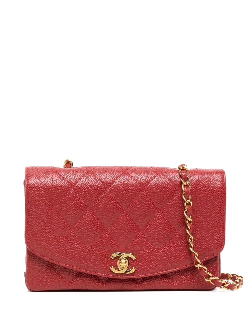 Chanel Pre-owned 1995 Small Diana Shoulder Bag - Red