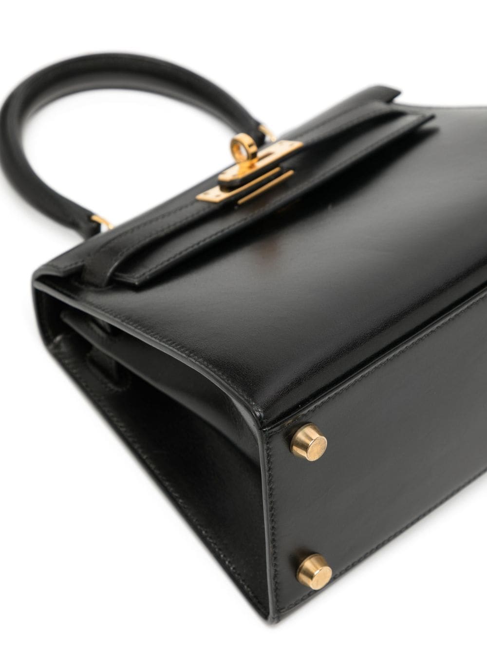 Pre-owned Hermes 1995  Kelly 20 Sellier Two-way Handbag In Black