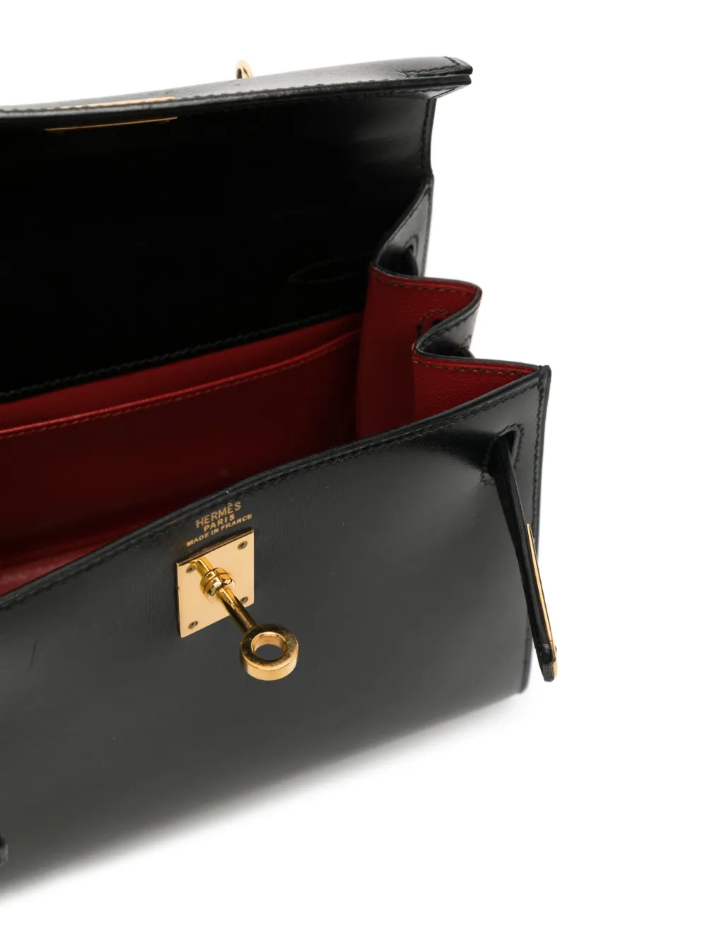 Hermès - 1995 pre-owned Kelly 20 Sellier two-way handbag - women - Calf Leather - One Size - Black 4