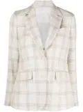 Eleventy check-print single-breasted blazer - Neutrals