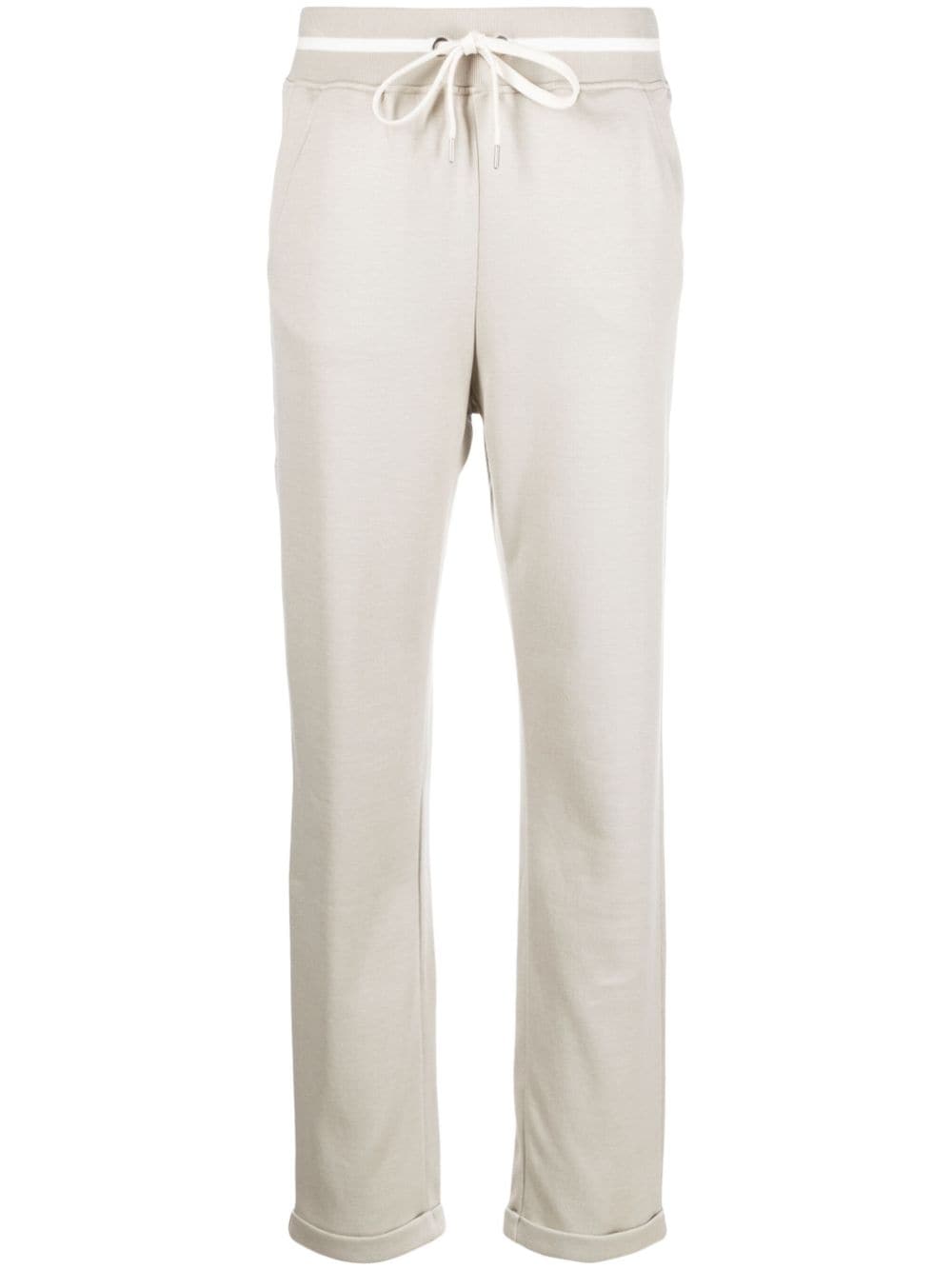 drawstring cotton track trousers