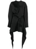 The Attico asymmetric cut-out satin minidress - Black
