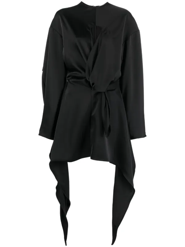オールインワン・サロペット The Attico Satin Mini Dress The Attico Asymmetric cut-out Satin Minidress | Black | FARFETCH