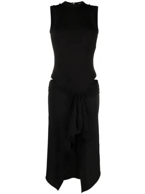 The Attico vestido midi sin mangas con aberturas