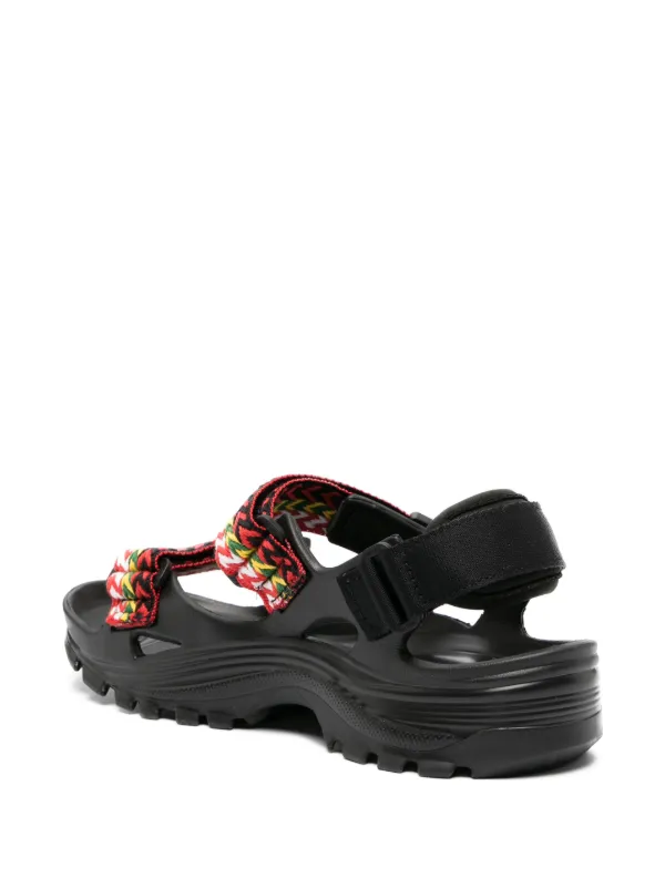 サンダル・ミュール LANVIN Lanvin x Suikoke Slippers in Black Rubber Woman Lanvin x Suicoke Women's Black Nubuck Sandals