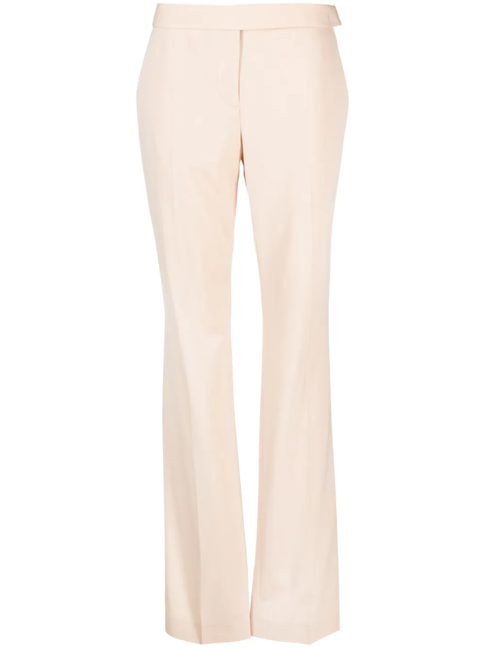Stella Mccartney Pressed-crease Low-waist Trousers In Neutrals