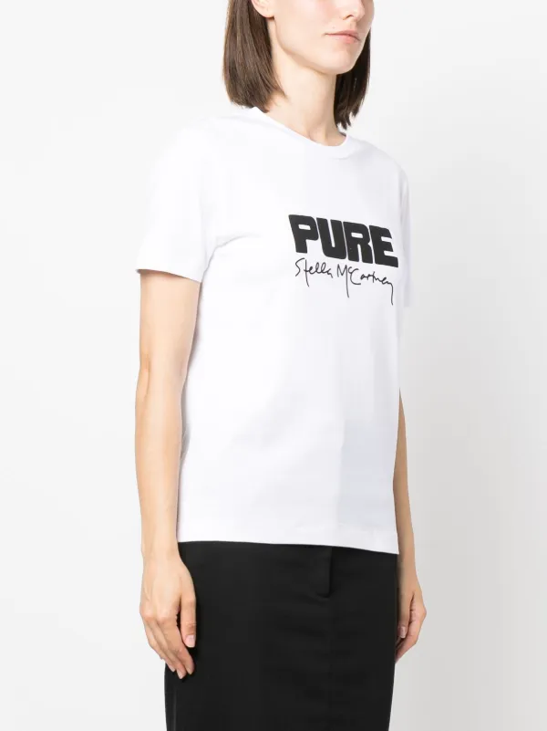 Stella McCartney logo-print Cotton T-shirt White FARFETCH IN