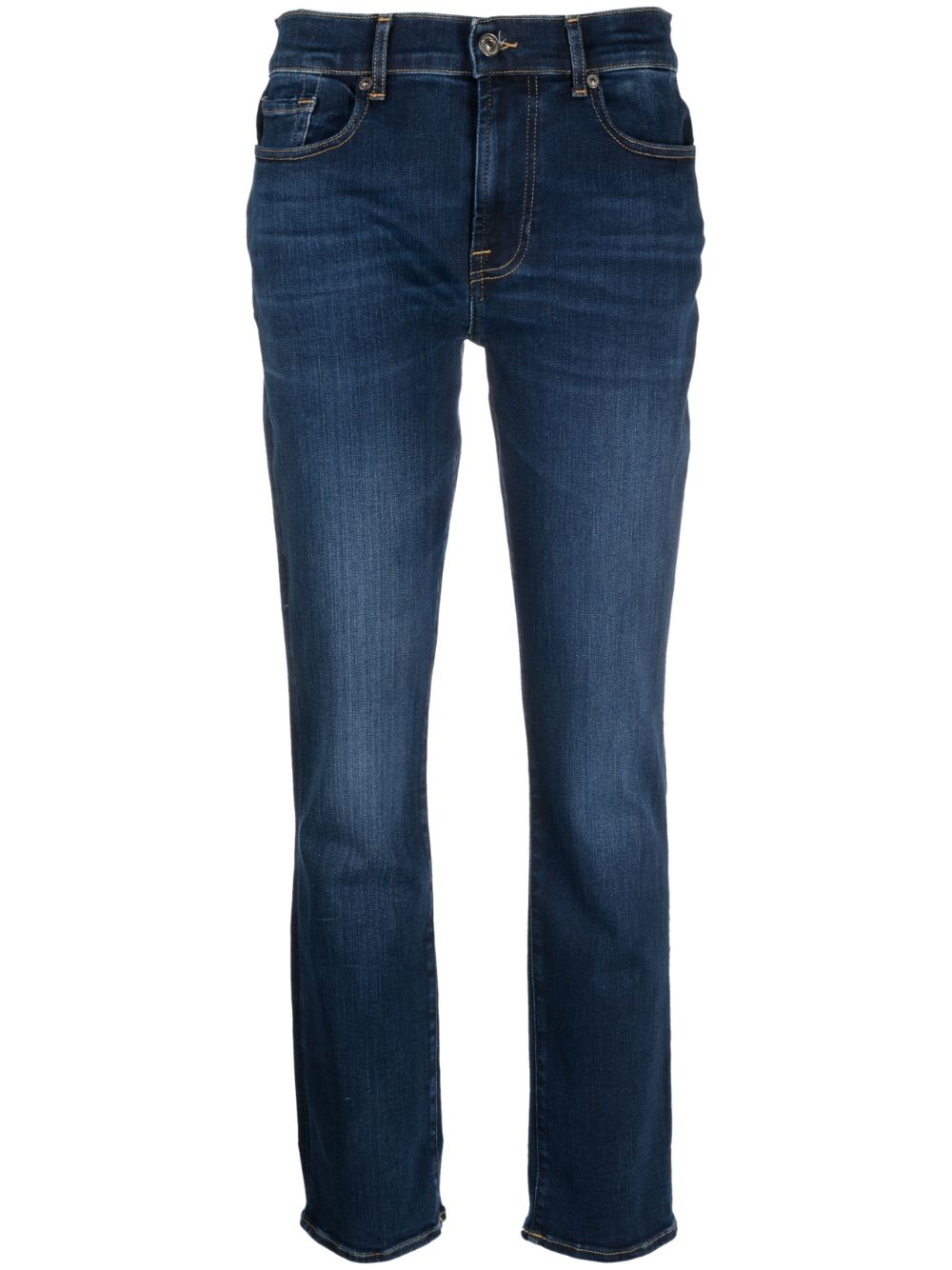 7 For All Mankind Illusion mid-rise cropped jeans - Blue