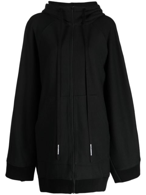 Melitta Baumeister longline zip-up cotton hoodie