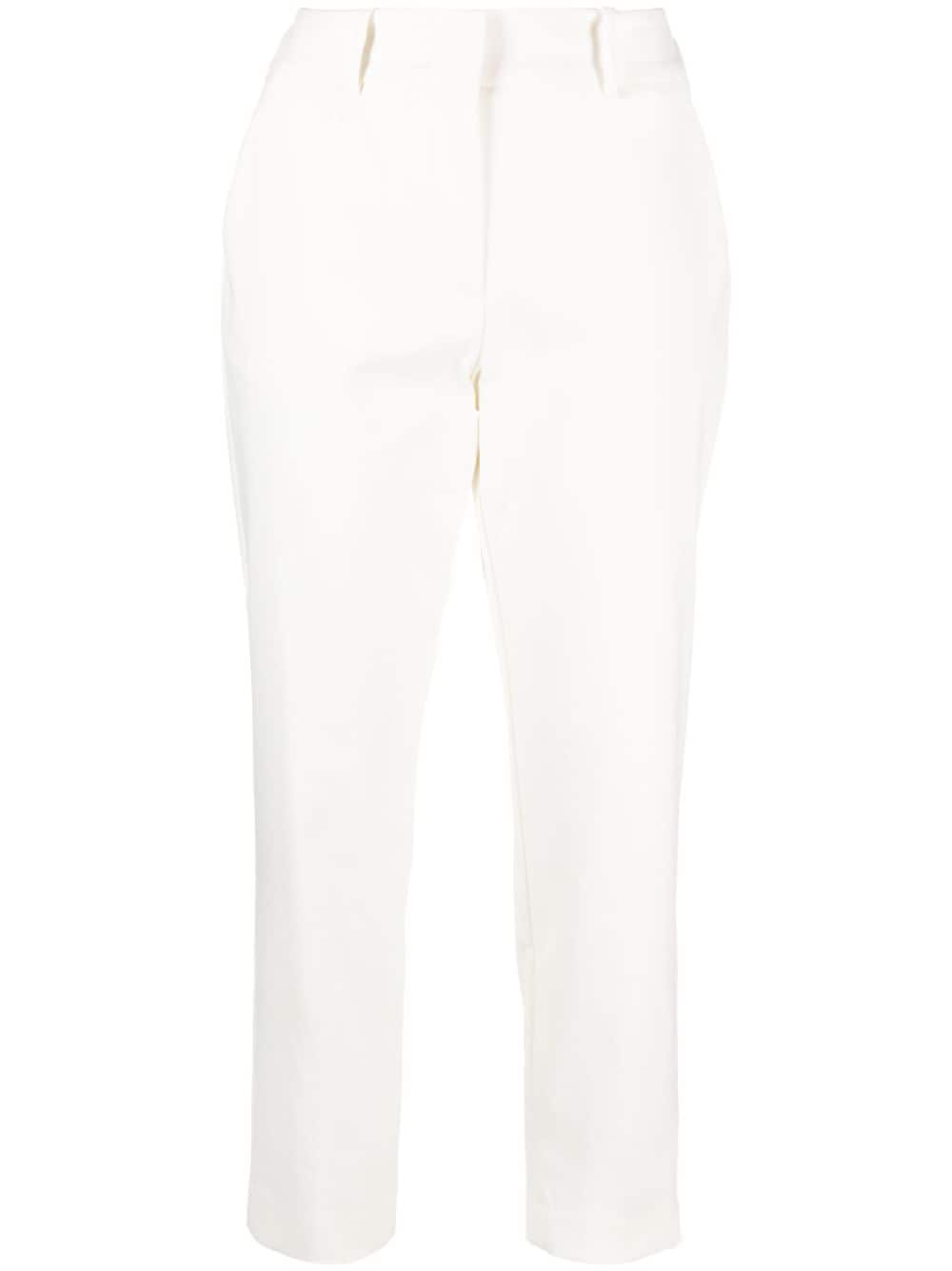 mid-rise straight-leg trousers