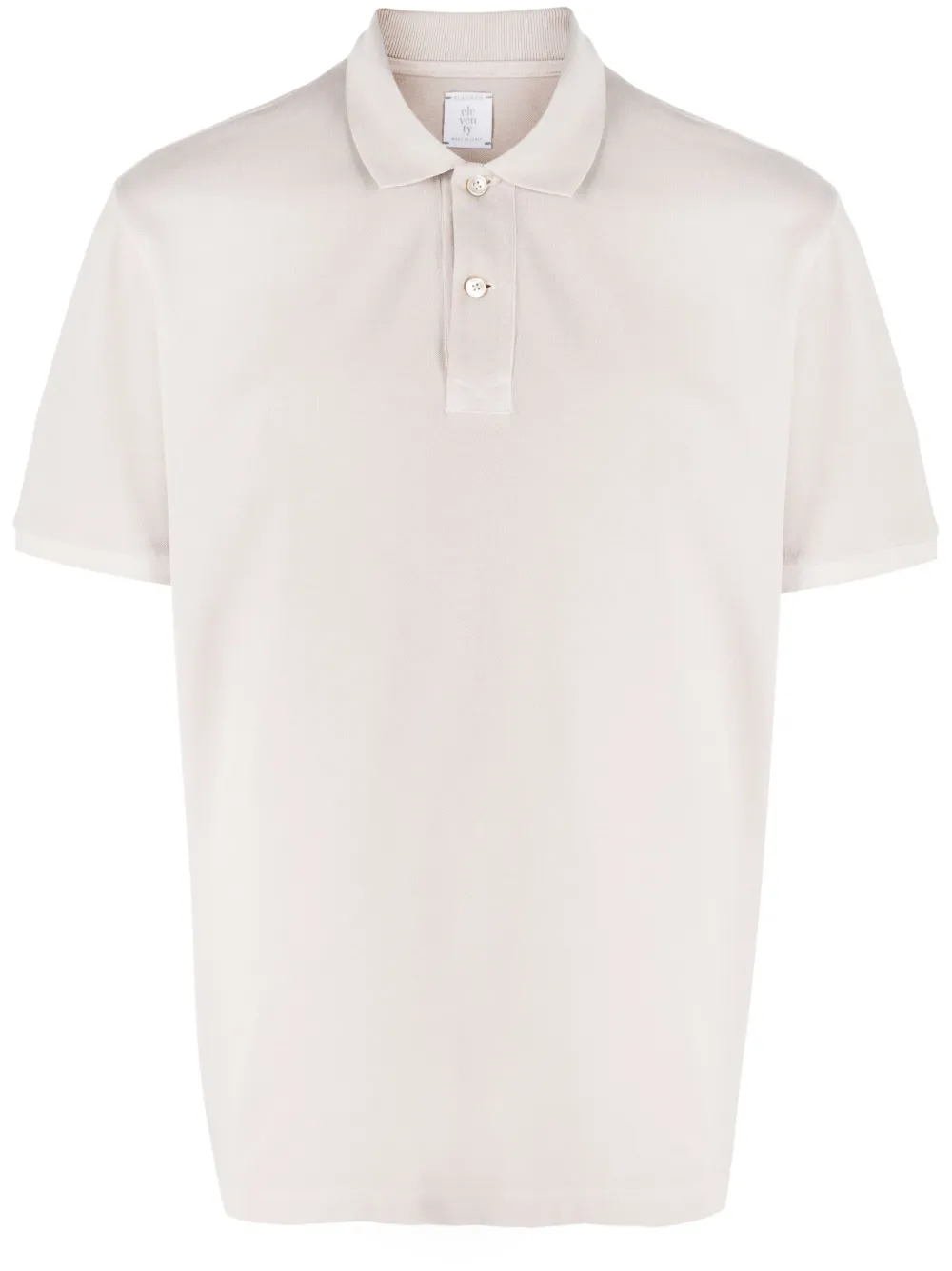 Eleventy piqué cotton polo shirt | Neutrals | Image 1