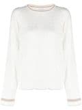 Eleventy cable-knit jumper - White