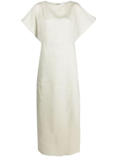 Eleventy short-sleeve linen maxi dress