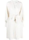 Eleventy belted linen dress - Neutrals