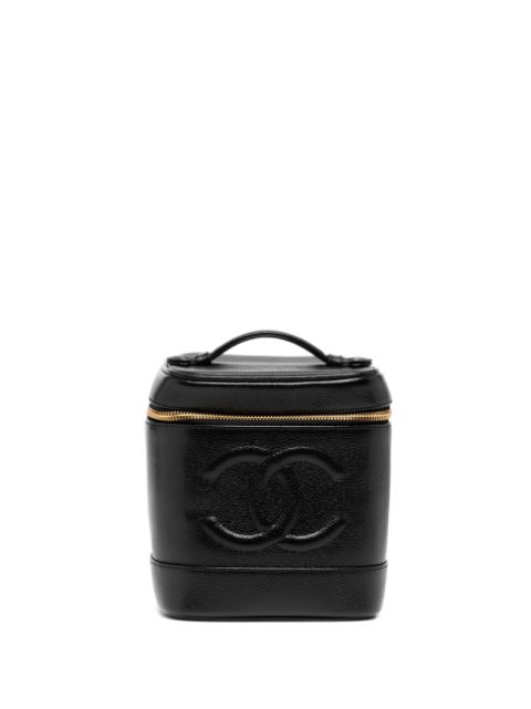 HOT SALE CHANEL 2002 CC stitch vanity bag Women