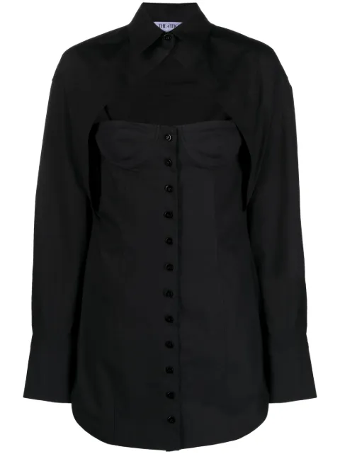 The Attico cut-out bustier shirtdress
