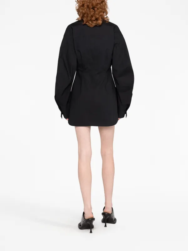 ワンピース THE ATTICO FW24 BUSTIER DRESS (247WCM176 RY02100) The Attico cut-out Bustier Shirtdress | Black | FARFETCH