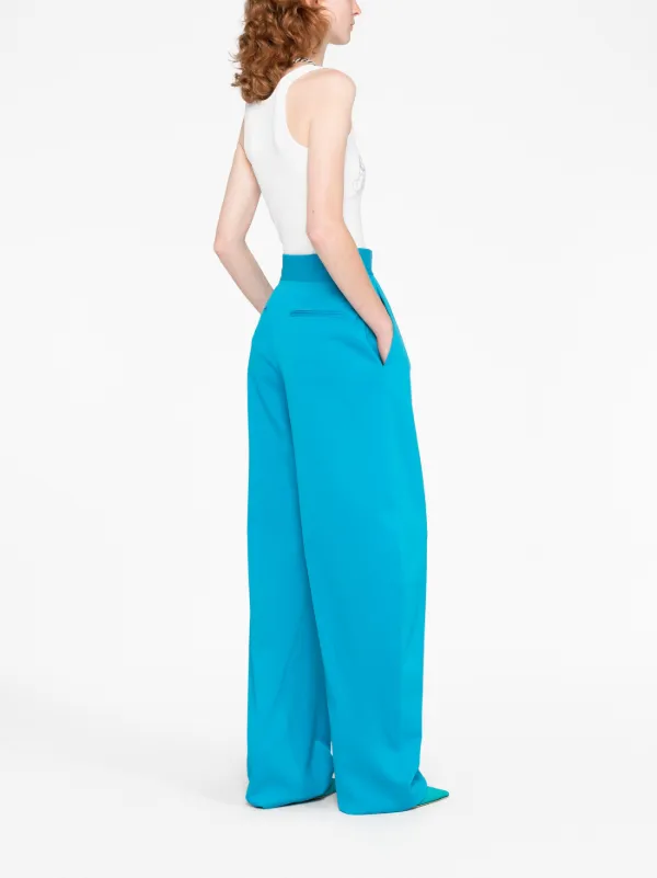 The Attico Gary virgin-wool Trousers | Blue | FARFETCH GE