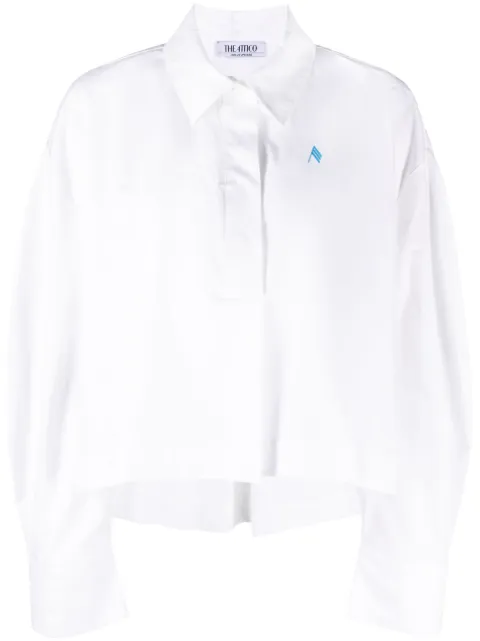 The Attico logo-print poplin shirt