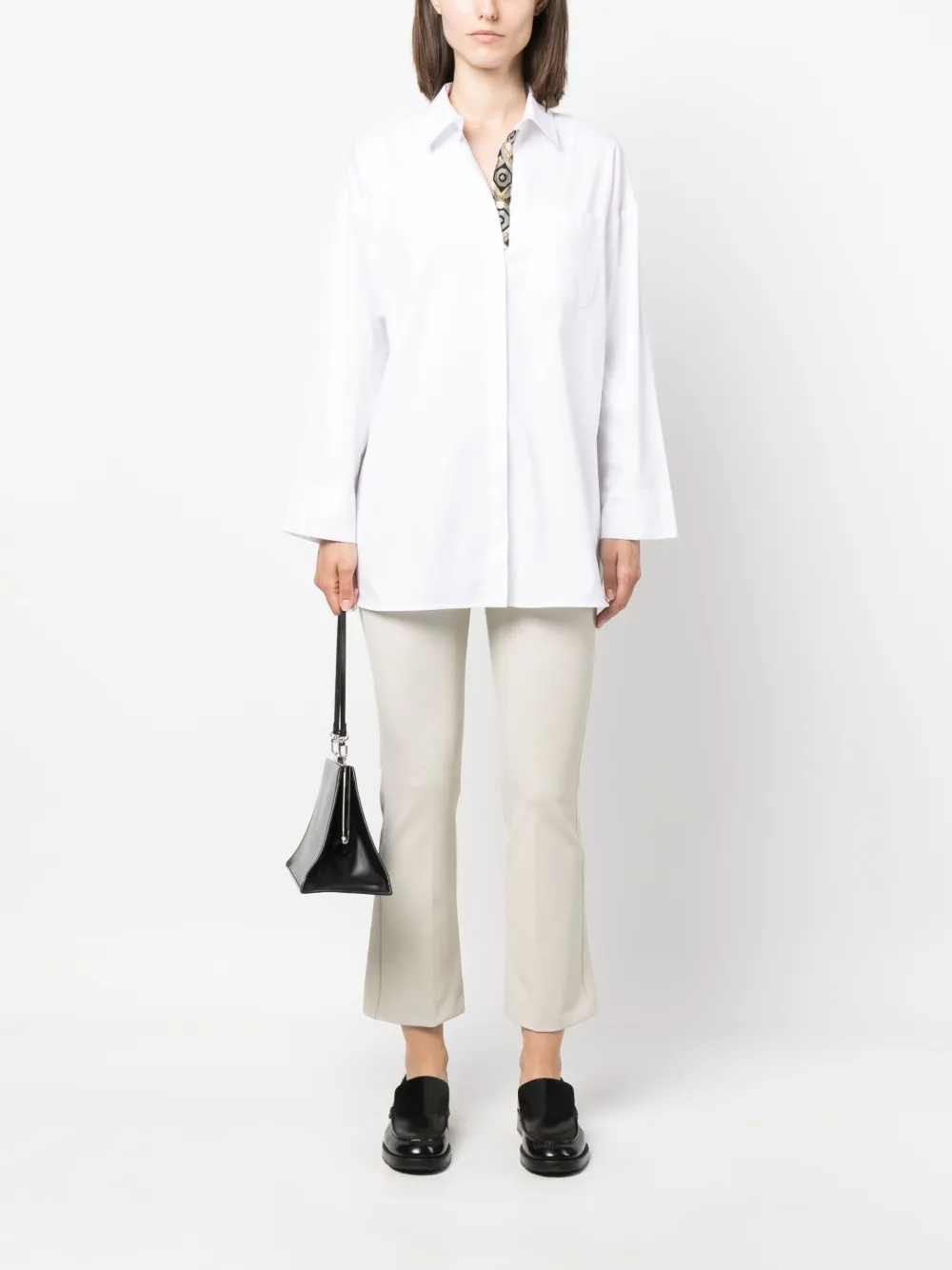 Shop 's Max Mara Mid-rise Cropped Trousers In Neutrals