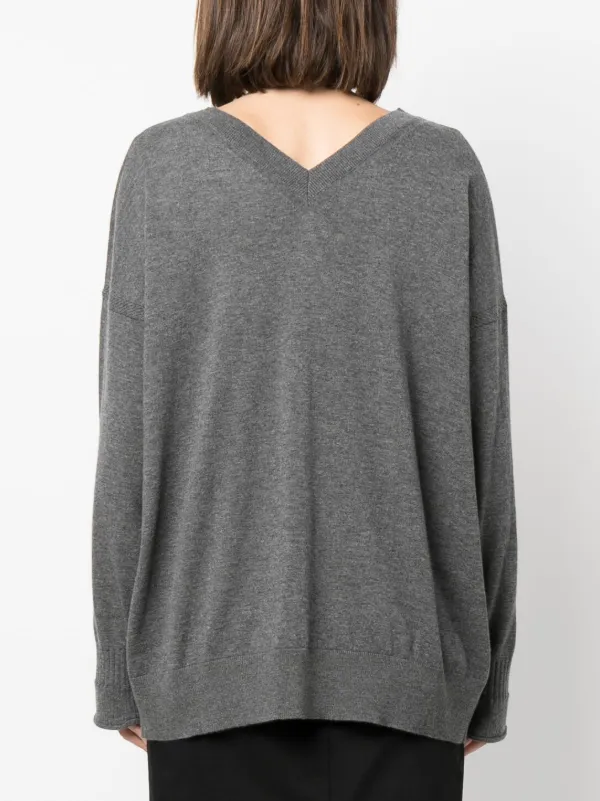 Stella McCartney Stella Iconics v-neck Jumper | Grey | FARFETCH AE
