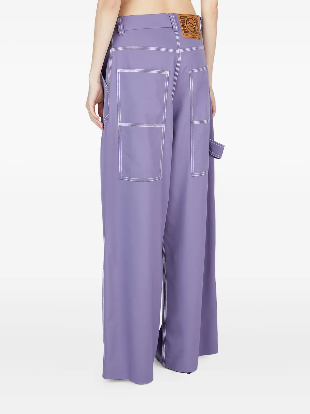 Stella McCartney Straight broek Paars