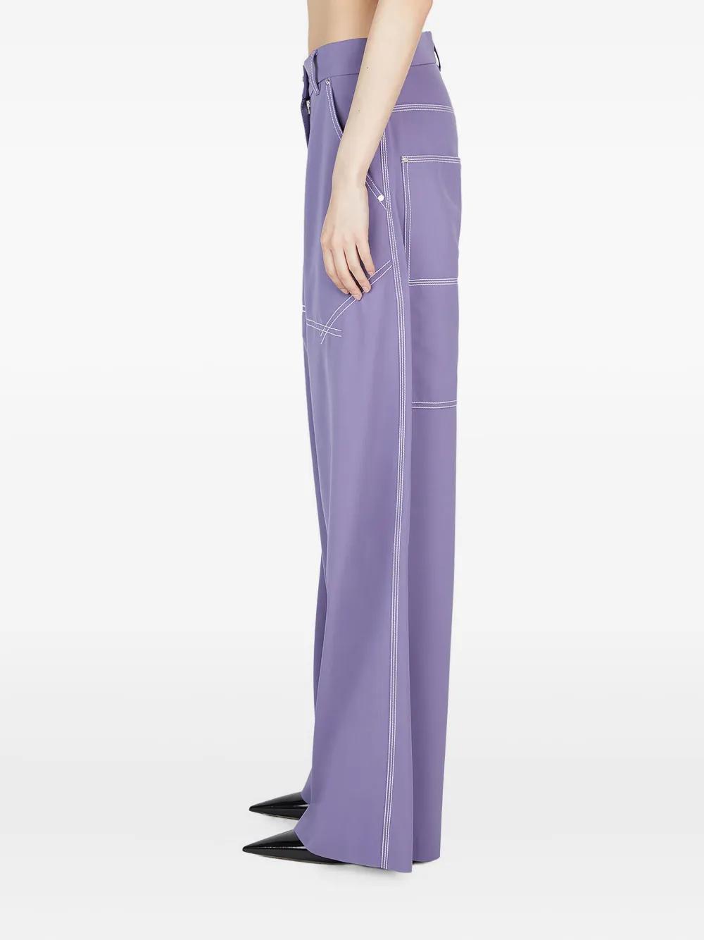 Stella McCartney Straight broek Paars