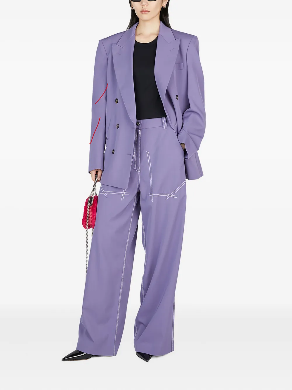 Stella McCartney Straight broek Paars