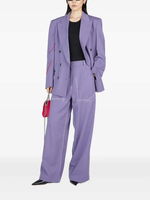 Stella McCartney straight-leg Trousers | Purple | FARFETCH