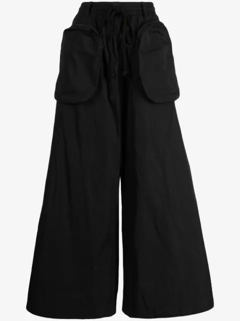 Melitta Baumeister oversized-pockets wide-leg trousers