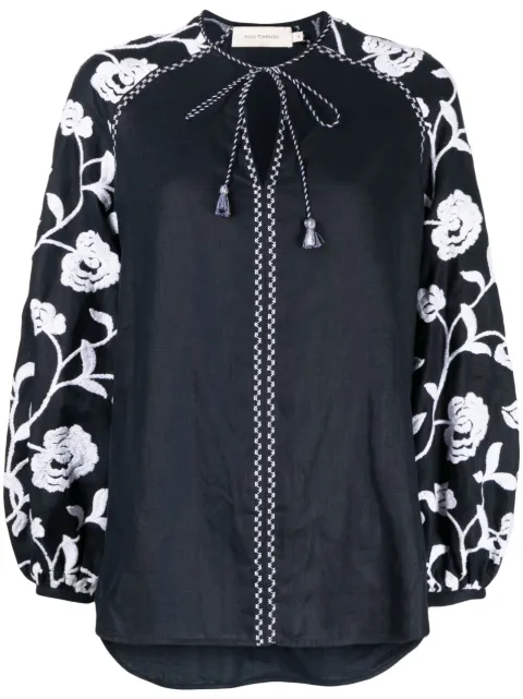 Silvia Tcherassi Molveno floral-embroidered tunic top