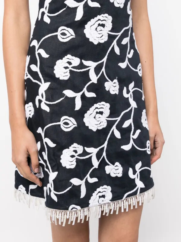 Silvia Tcherassi Balerina floral-embroidered Minidress | Blue | FARFETCH AO Silvia Tcherassi Balerina floral-embroidered Minidress | Blue | FARFETCH AO