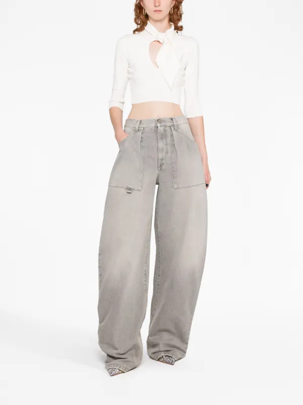 パンツ THE ATTICO VIRGIN WOOL CUT OUT PANTS The Attico Flared & Bell-Bottom Pants for Women - Shop on
