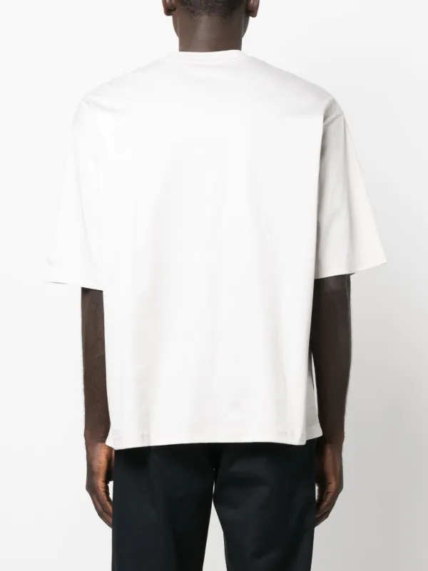 Lanvin Curb Lace logo-embroidered T-shirt | Grey | FARFETCH