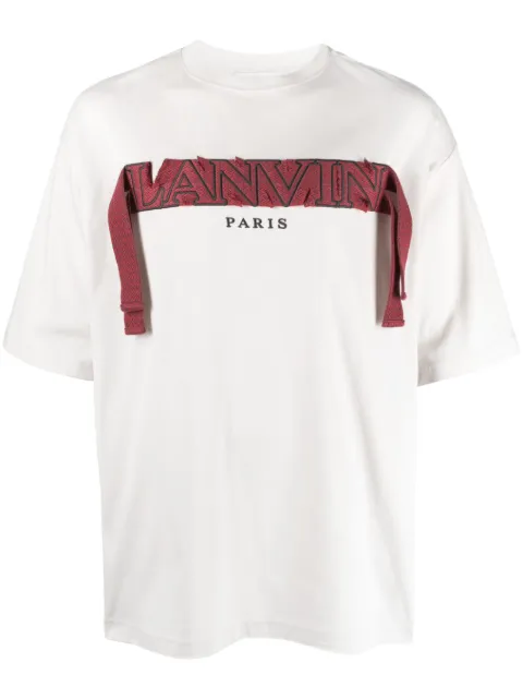 Lanvin Curb Lace logo-embroidered T-shirt