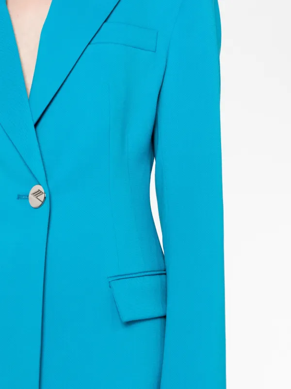 The Attico single-breasted virgin-wool Blazer | Blue