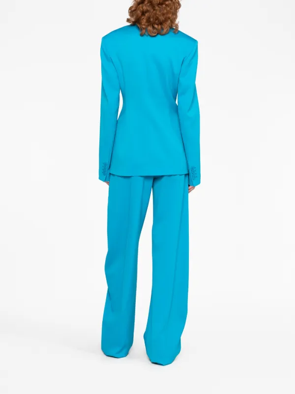 ジャケット THE ATTICO BLUE COOL WOOL BLAZER THE ATTICO Blue Light Blue Wool Blazer | italist | REVERSIBLE