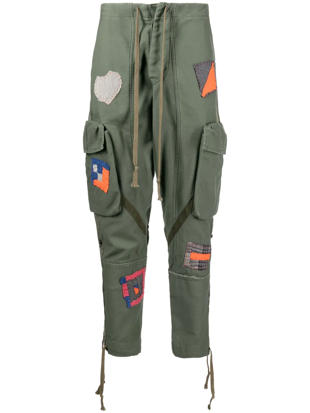 patchwork cargo trousers