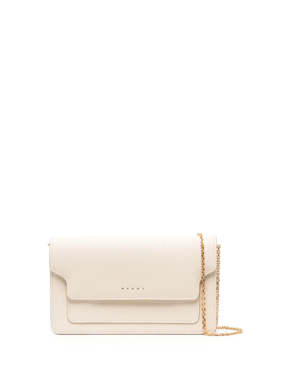 Marni レザー ショルダーバッグ - ニュートラル Marni レザー ショルダーバッグ - ニュートラル