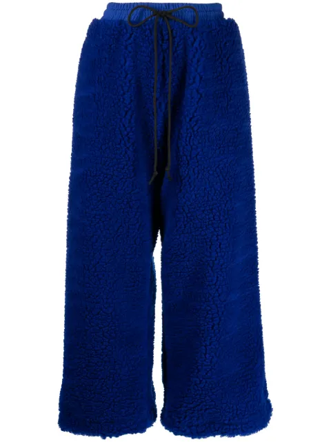 Melitta Baumeister faux-shearling cropped  trousers