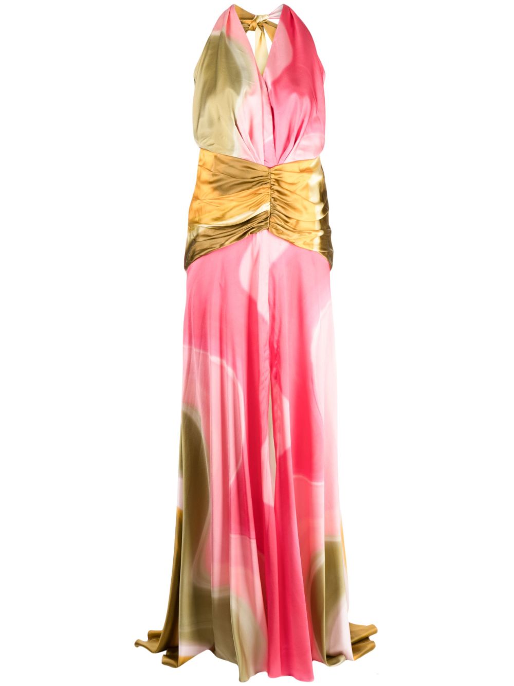 Silvia Tcherassi Dafne halterneck maxi dress - Pink