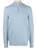 Fedeli Favonio quarter-zip cashmere jumper - Blue