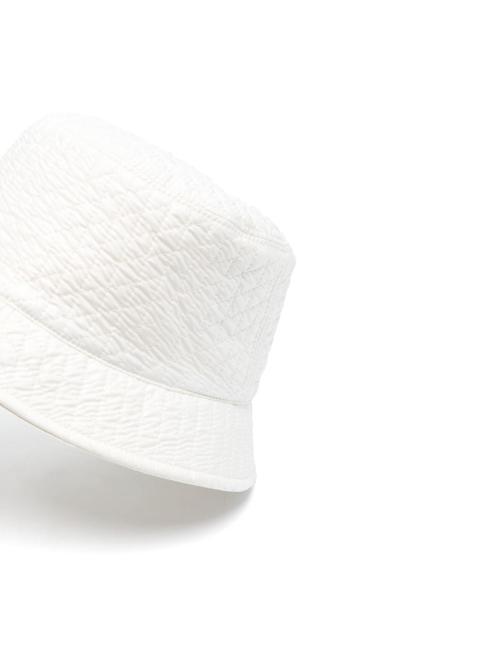 Moncler logo-patch cotton bucket hat - Wit
