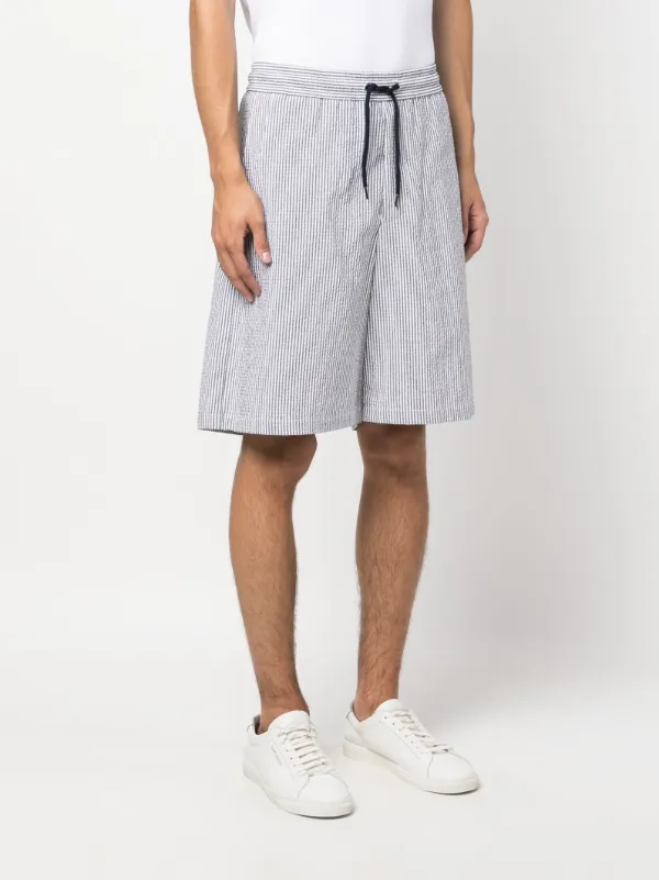 Giorgio Armani stretch cotton Striped Shorts Farfetch