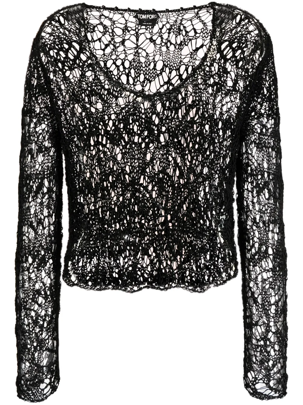 TOM FORD Top con scollo a barca - Nero