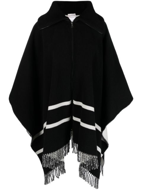 Moncler Gestreiftes Cape mit Fransen