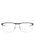 Mykita Dalton rectangle-frame metal glasses - Grey